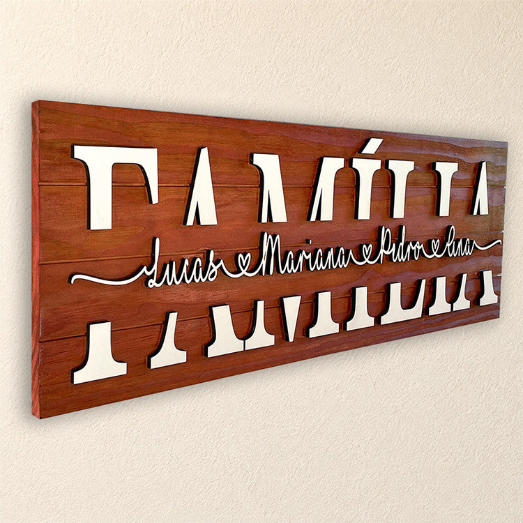 Placa da Família Personalizada