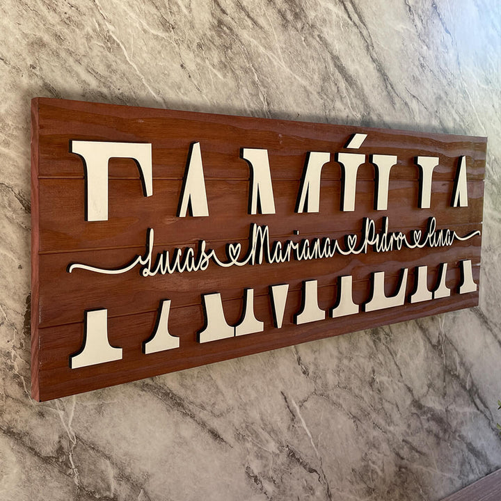 Placa da Família Personalizada
