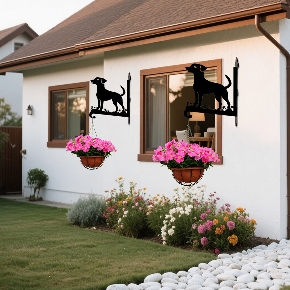 Jack Russell Terrier - Suporte de Planta em Metal