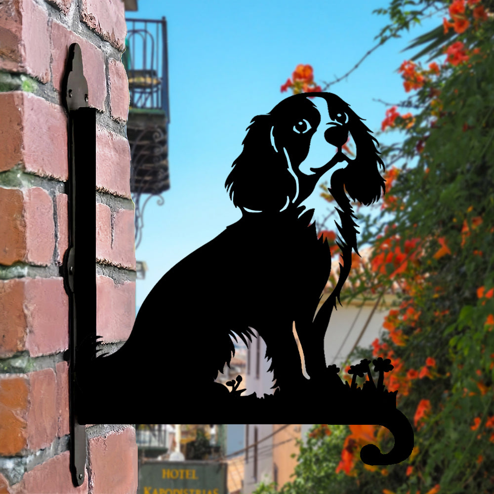 Cavalier King Charles Spaniel - Suporte de Planta em Metal