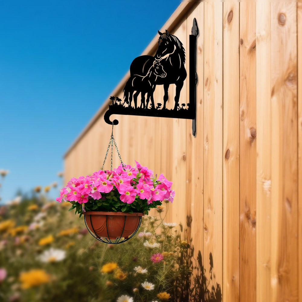 Cavalos - Suporte de Planta em Metal