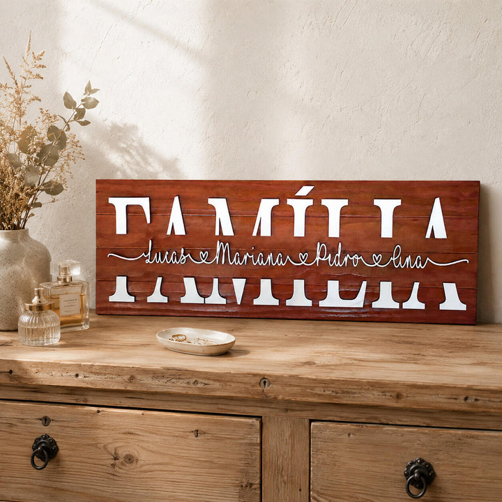 Placa da Família Personalizada