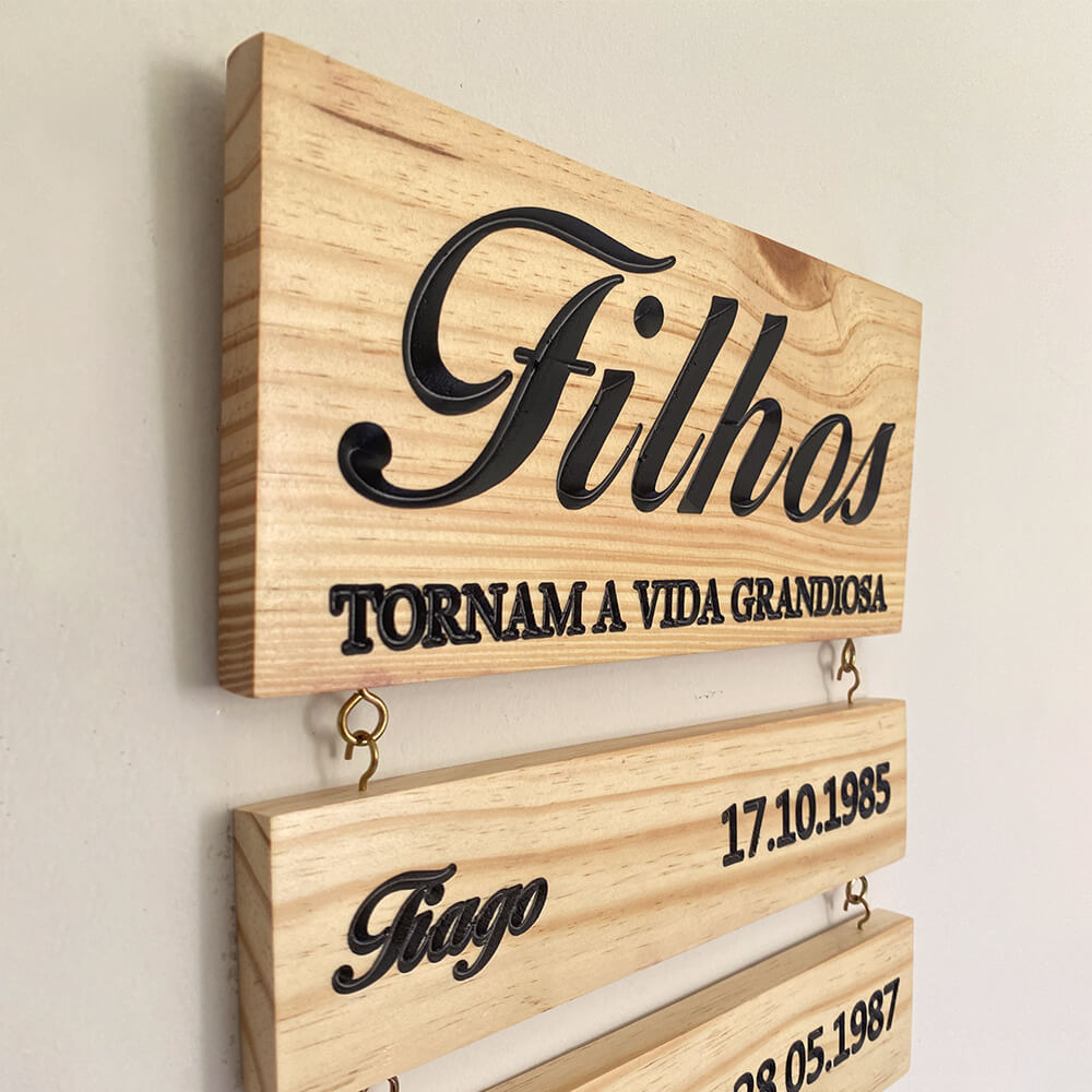Placa de Filhos Personalizada