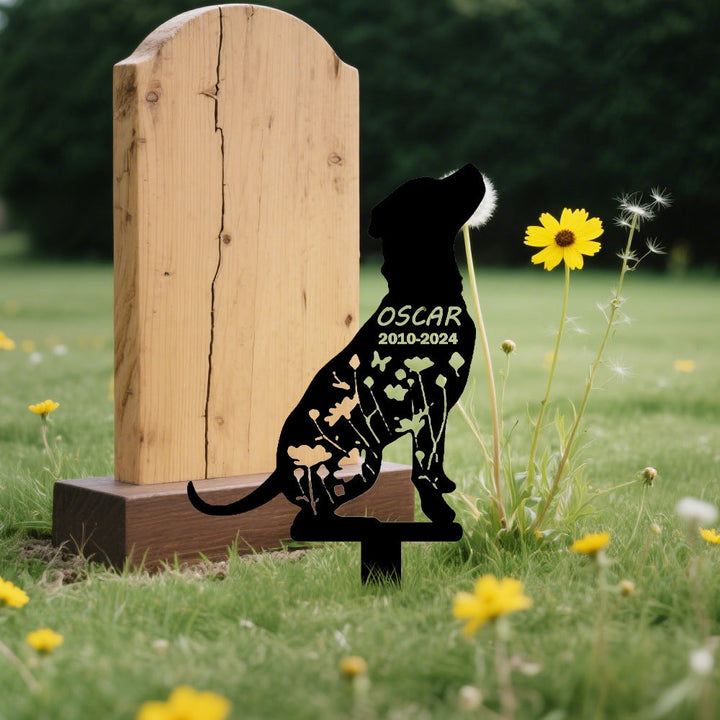 Cane Corso - Memorial em metal — ângulo lateral da peça