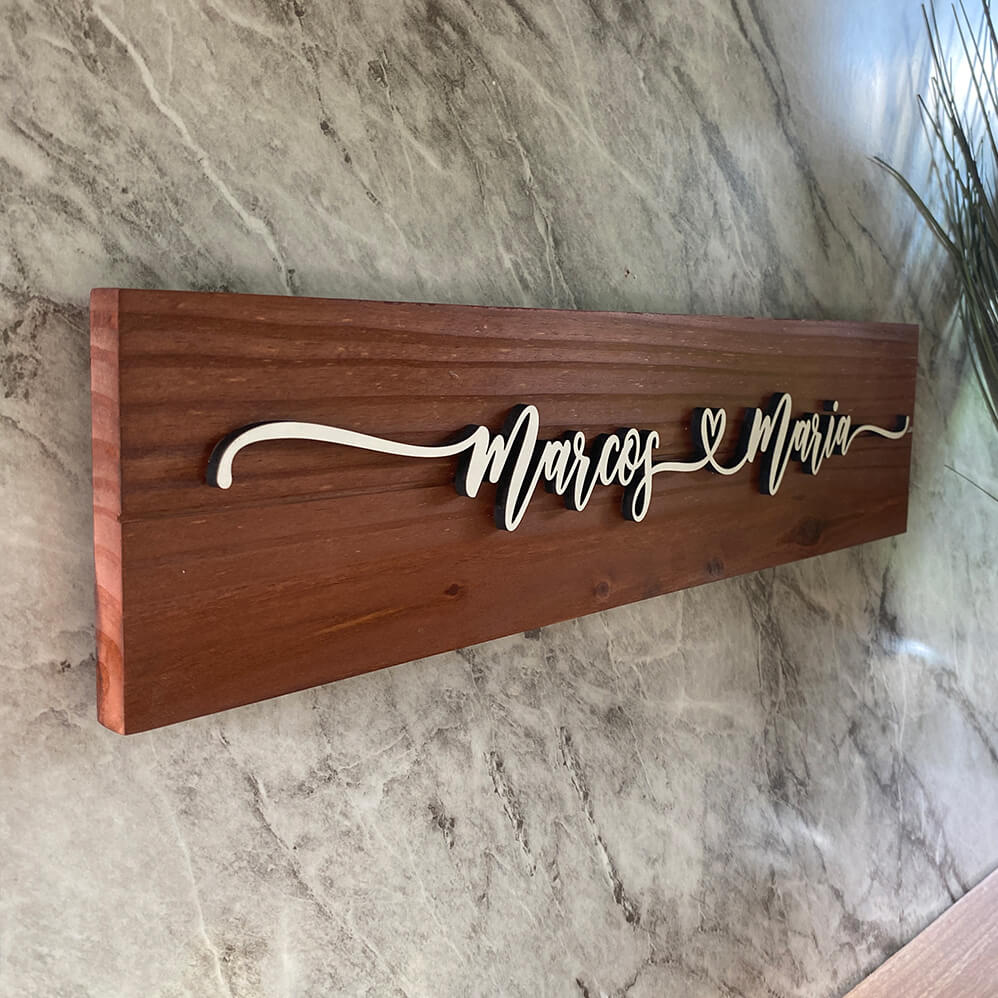 Placa Casal Personalizada
