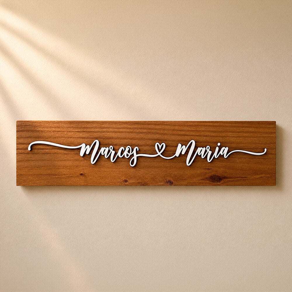 Placa Casal Personalizada
