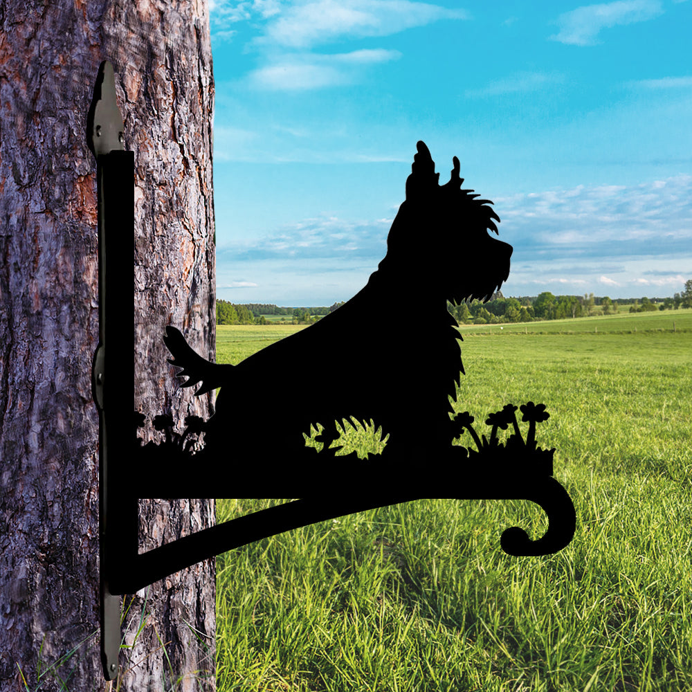 Terrier Escocês  - Suporte de Planta em Metal