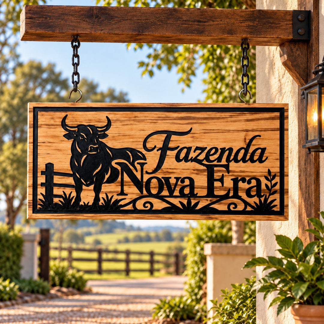 Placa Fazenda Nova Era