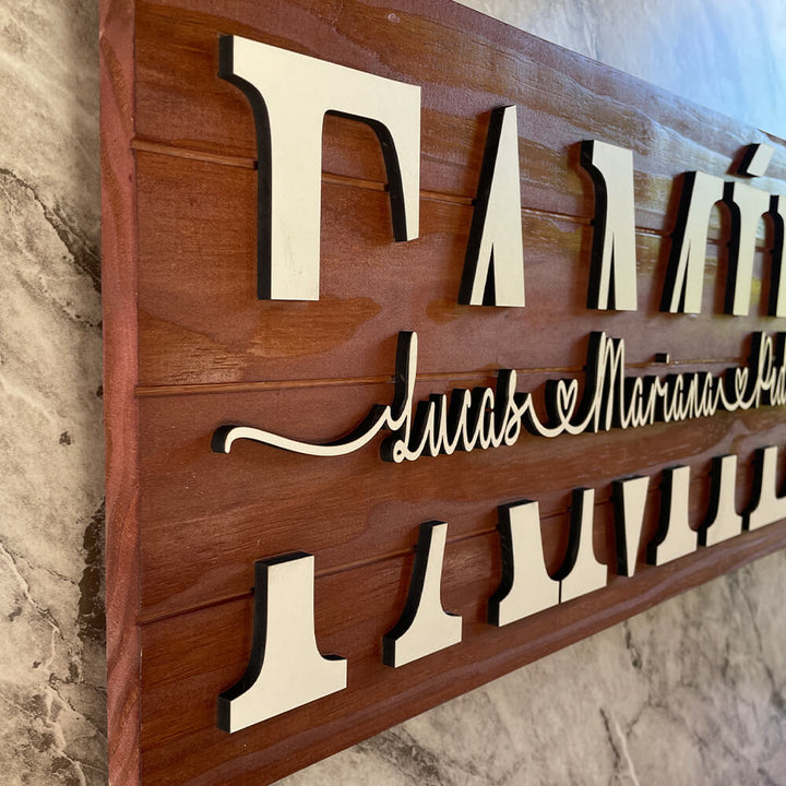 Placa da Família Personalizada