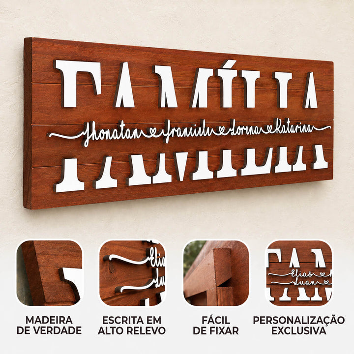 Placa da Família Personalizada
