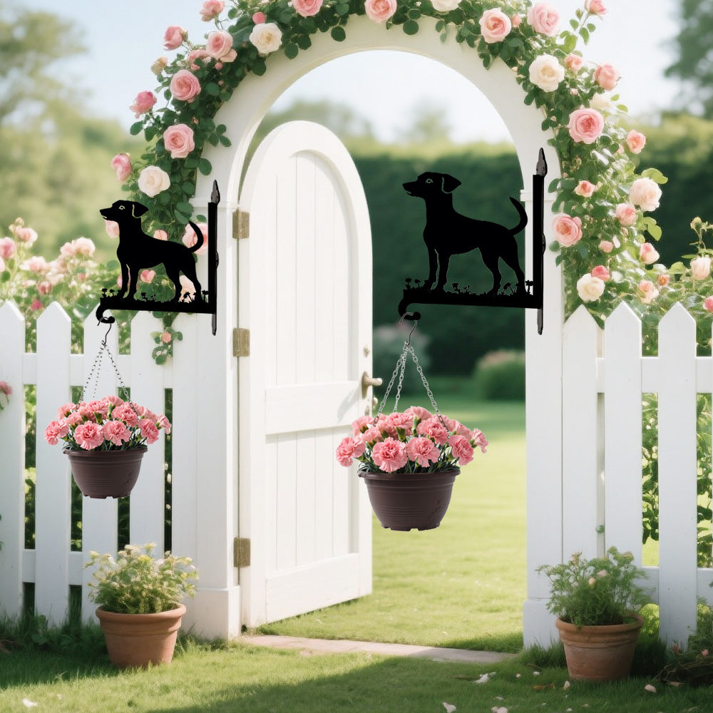 Jack Russell Terrier - Suporte de Planta em Metal