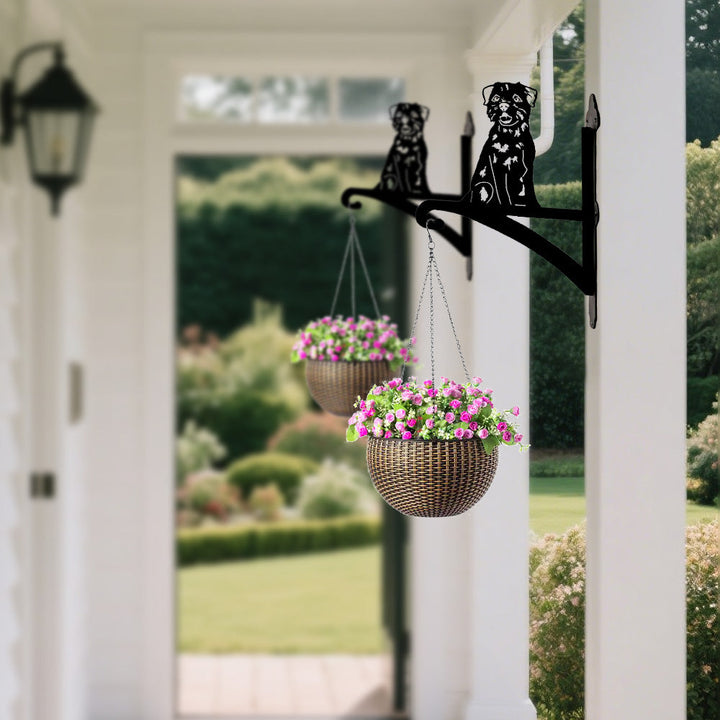 Border Terrier - Suporte de Planta em Metal