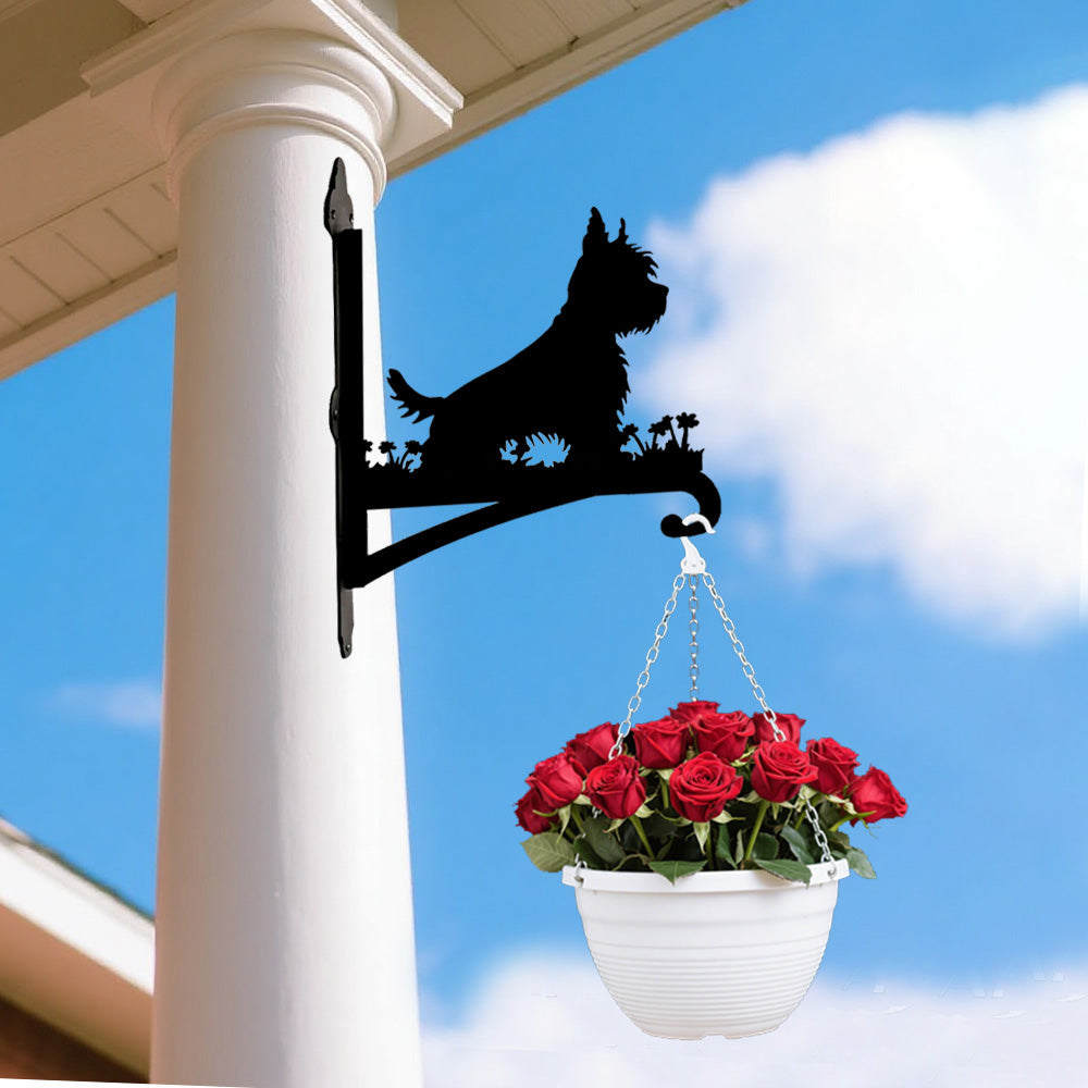Terrier Escocês  - Suporte de Planta em Metal