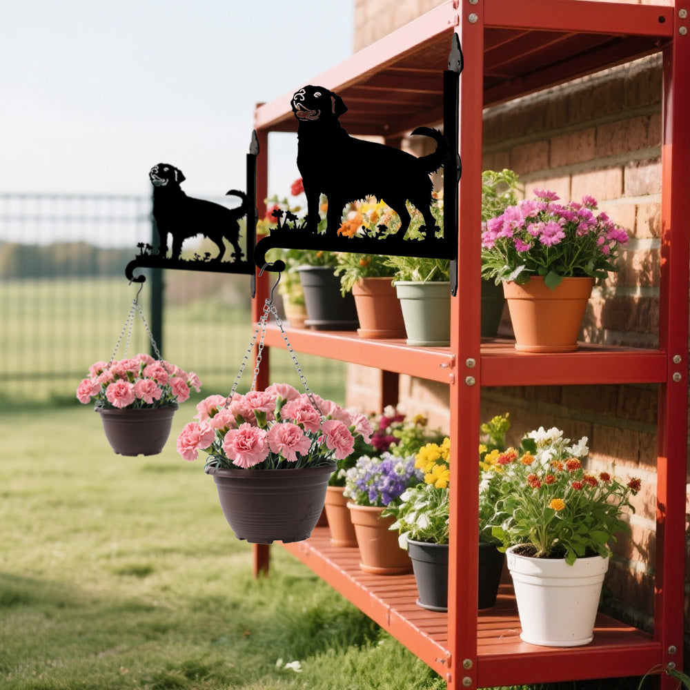 Golden Retriever - Suporte de Planta em Metal