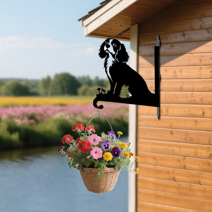 Cavalier King Charles Spaniel - Suporte de Planta em Metal