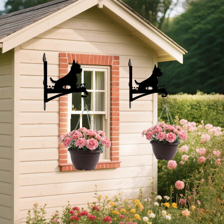 Terrier Escocês  - Suporte de Planta em Metal