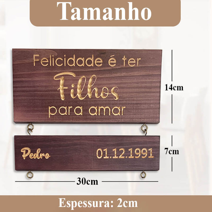 Placa de Filhos Personalizada