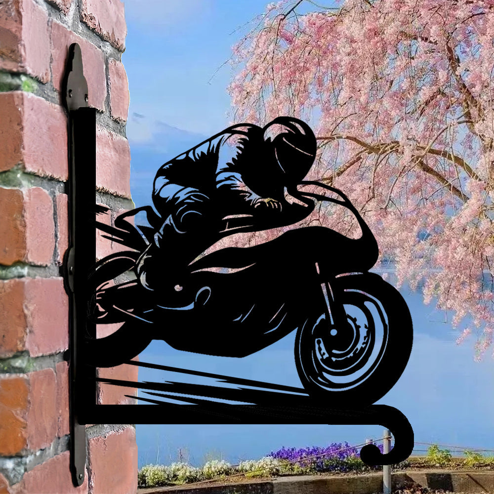 Moto de Corrida - Suporte de Planta em Metal