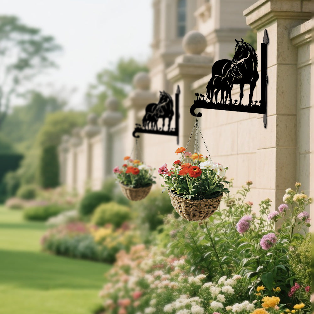 Cavalos - Suporte de Planta em Metal