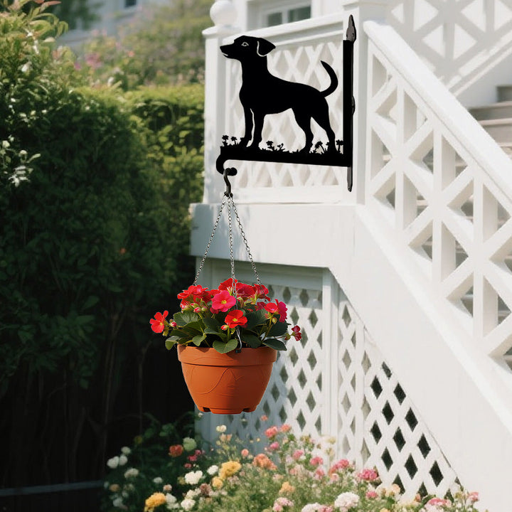 Jack Russell Terrier - Suporte de Planta em Metal