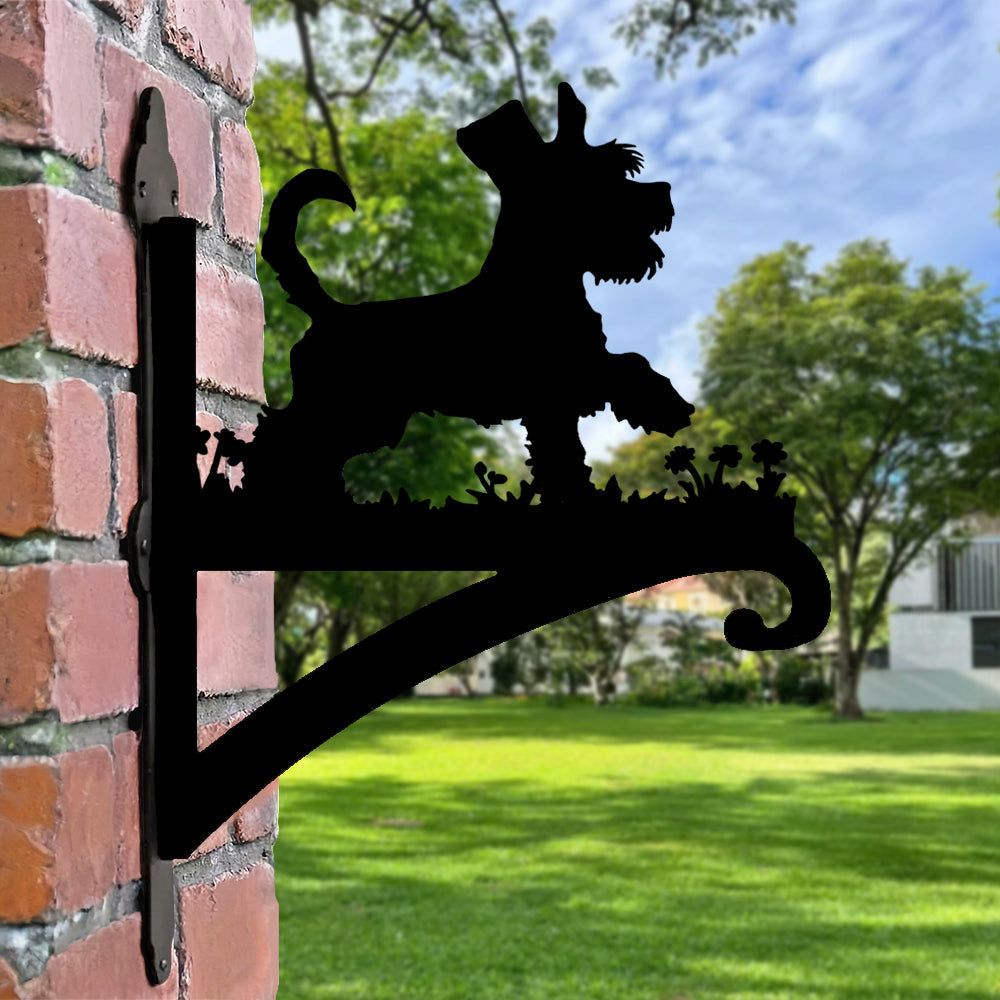 Mini Schnauzer - Suporte de Planta em Metal