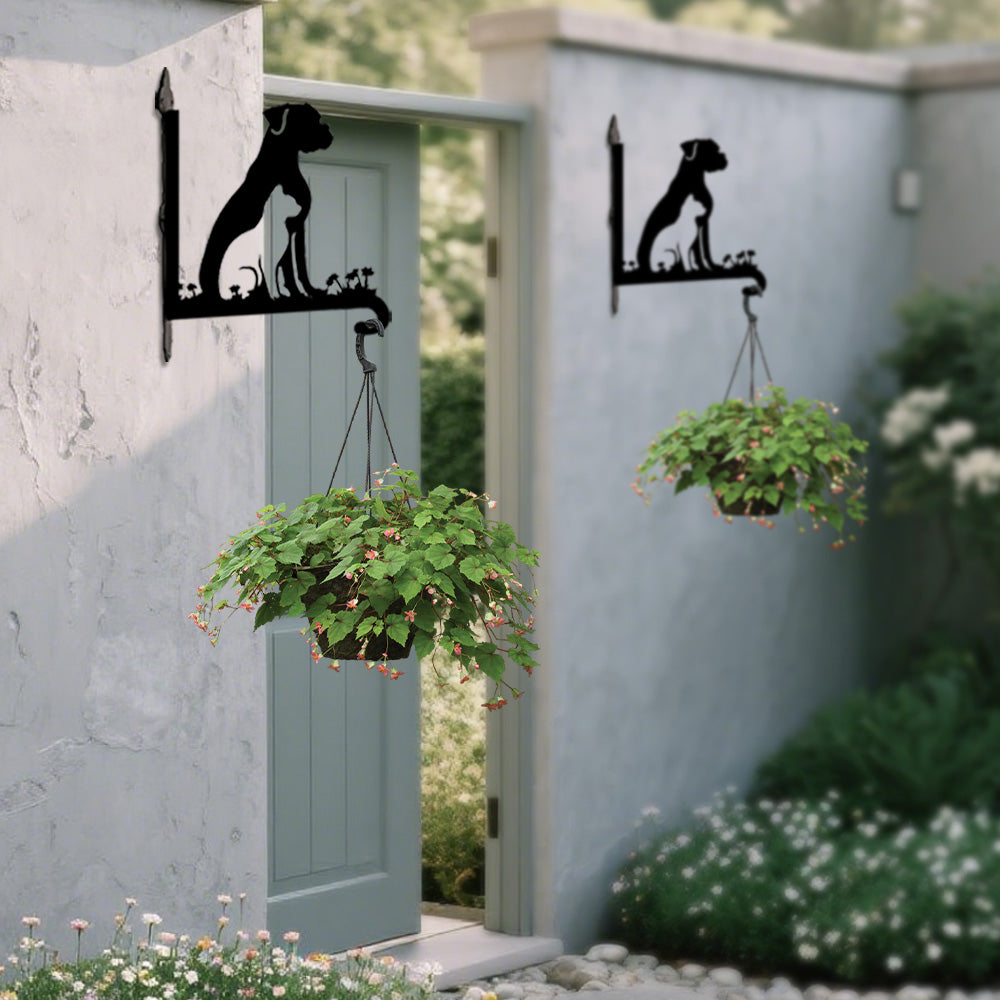 Cachorro e Gato - Suporte de Planta em Metal