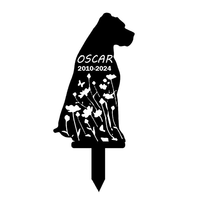 Bullmastiff - Memorial em metal — exemplo de personalização aplicada