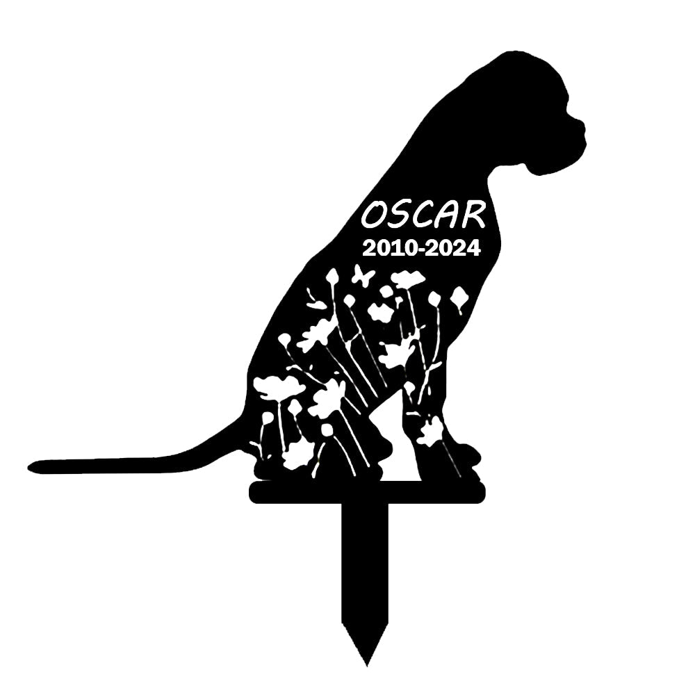 Boxer - Memorial em metal — exemplo de personalização aplicada