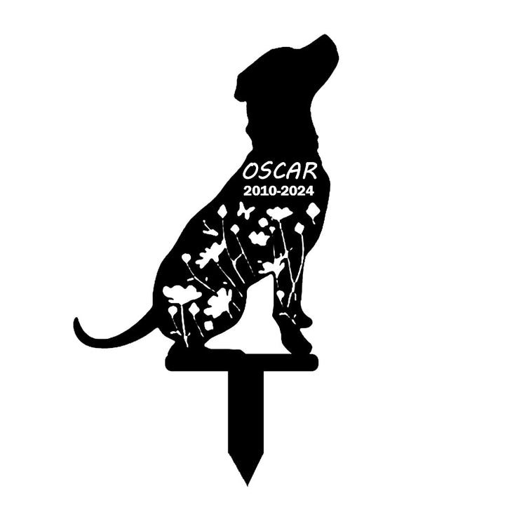 Cane Corso - Memorial em metal — exemplo de personalização aplicada