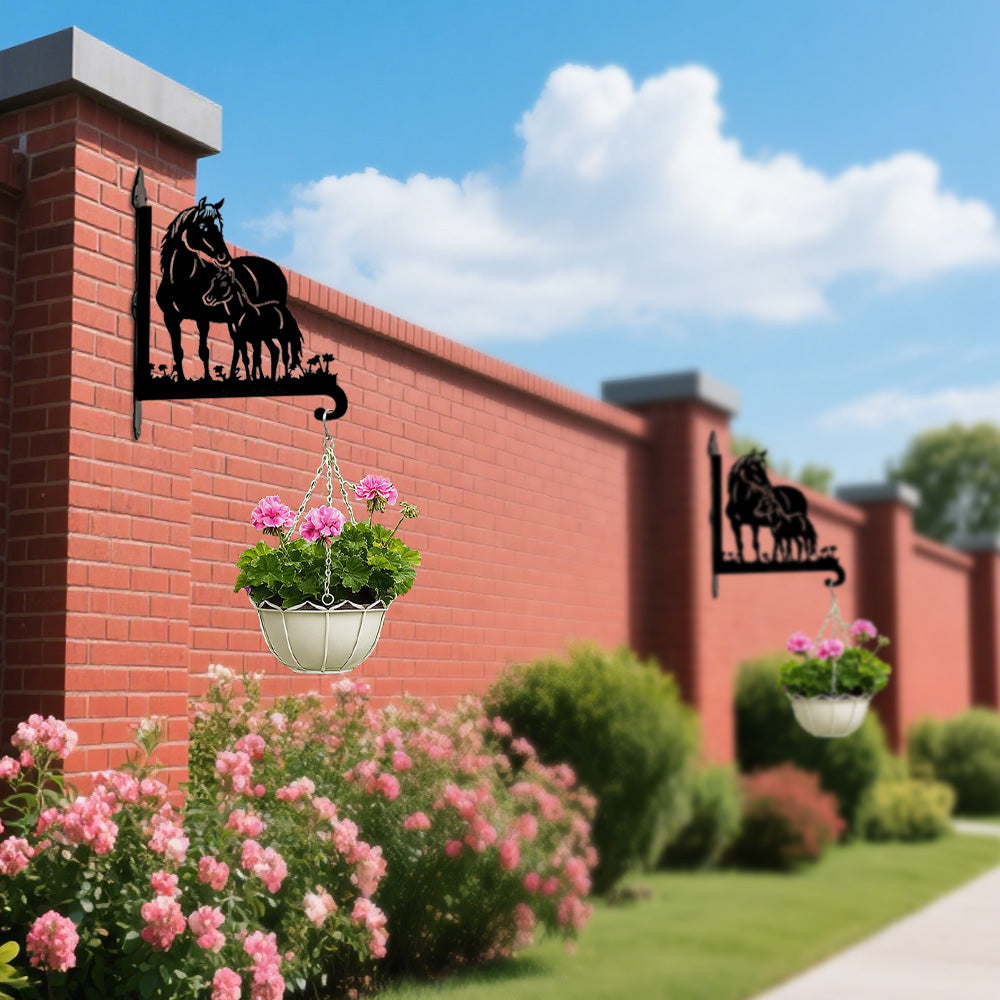 Cavalos - Suporte de Planta em Metal