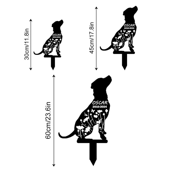 Cane Corso - Memorial em metal — detalhe das bordas e contornos