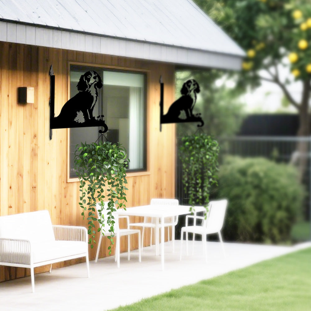 Cavalier King Charles Spaniel - Suporte de Planta em Metal