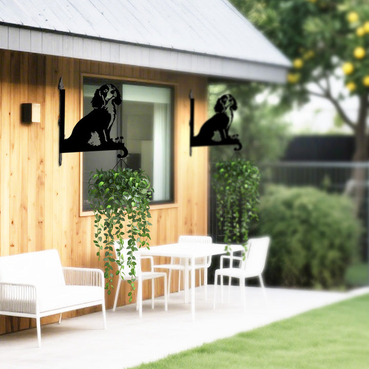 Cavalier King Charles Spaniel - Suporte de Planta em Metal