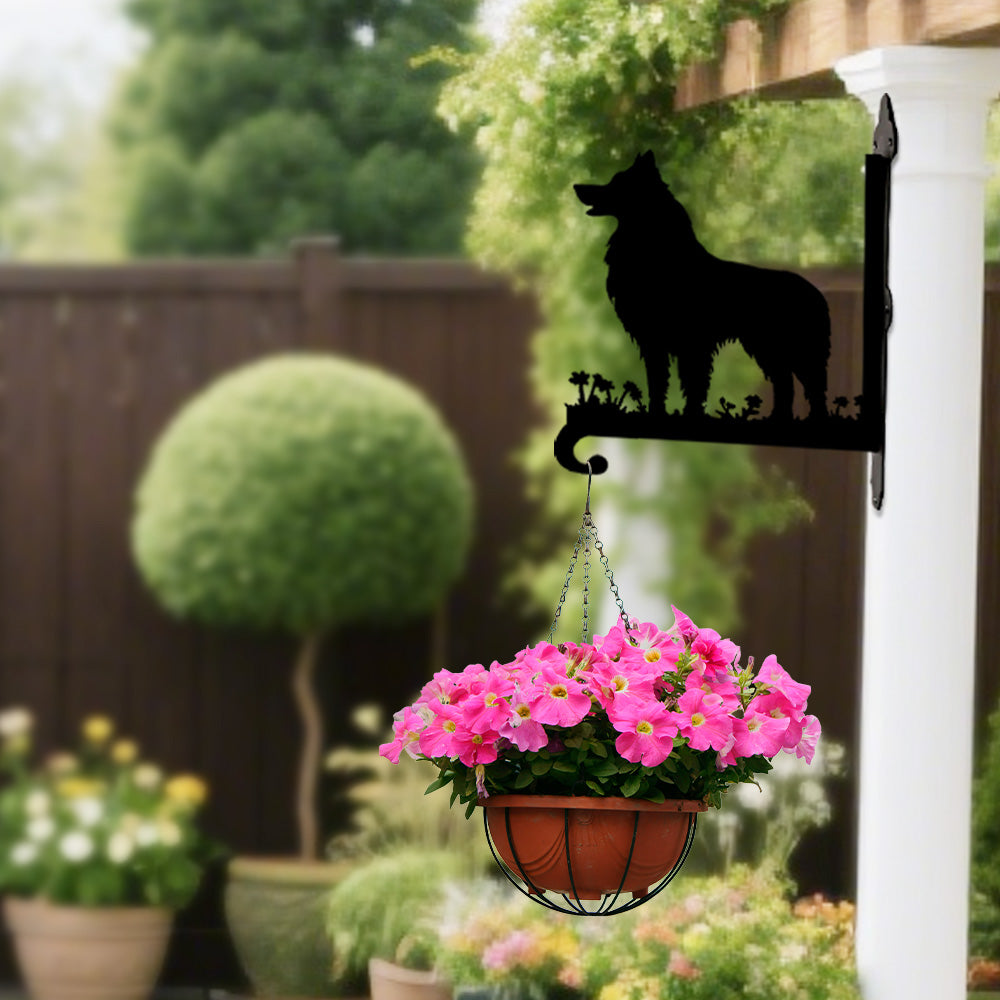 Border Collie III  - Suporte de Planta em Metal