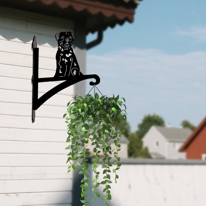 Border Terrier - Suporte de Planta em Metal