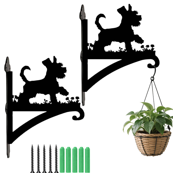 Mini Schnauzer - Suporte de Planta em Metal