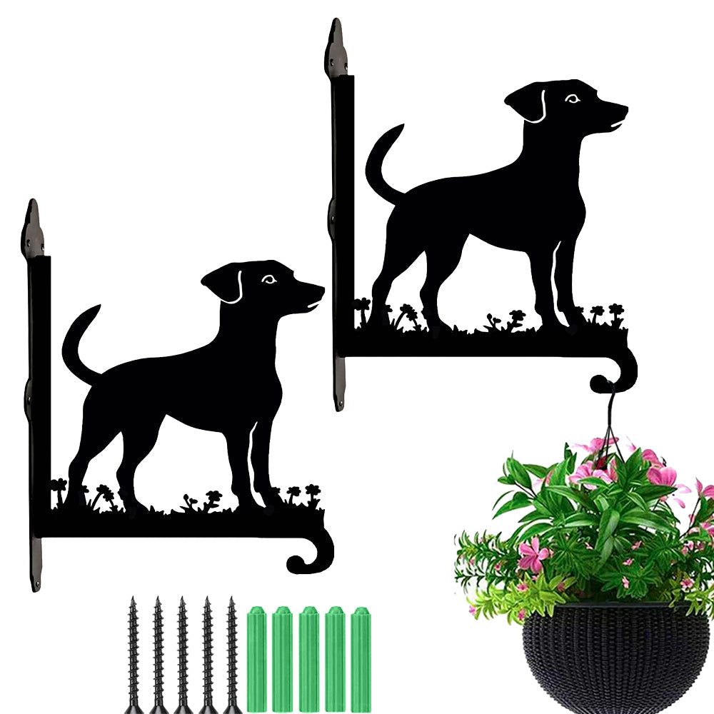 Jack Russell Terrier - Suporte de Planta em Metal