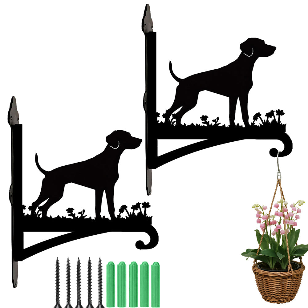 Braco Alemão de Pelo Curto - Suporte de Planta em Metal