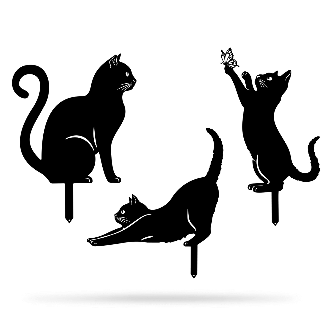 Kit 3 Gatos - Arte de Jardim