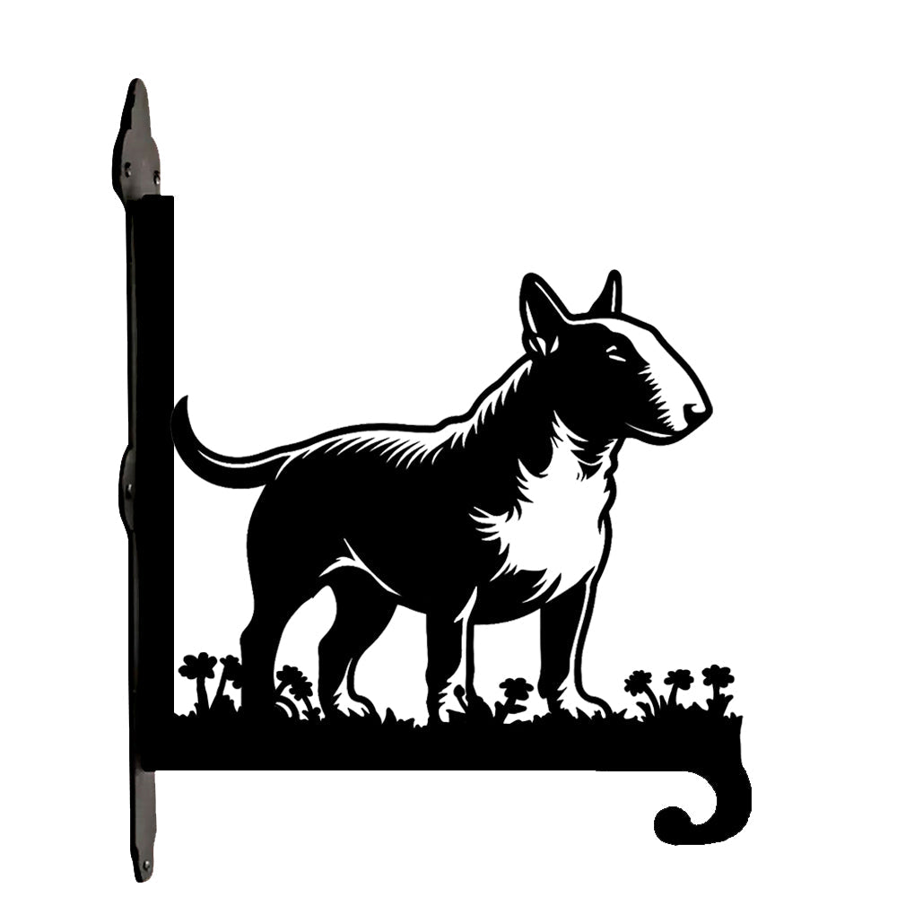 Bull Terrier Inglês - Suporte de Planta em Metal