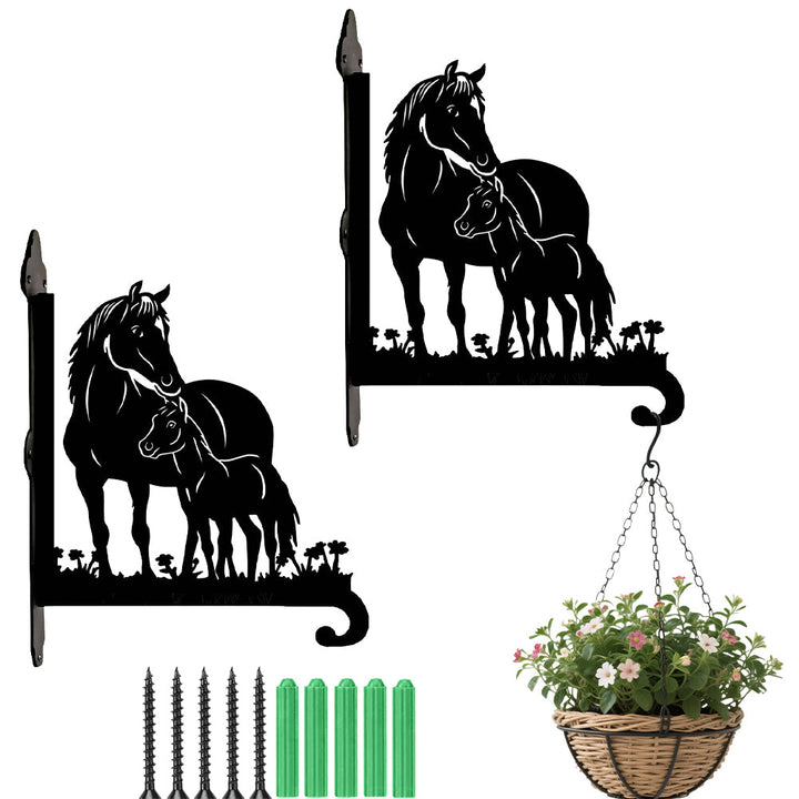 Cavalos - Suporte de Planta em Metal
