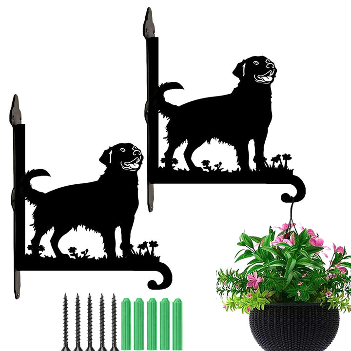 Golden Retriever - Suporte de Planta em Metal