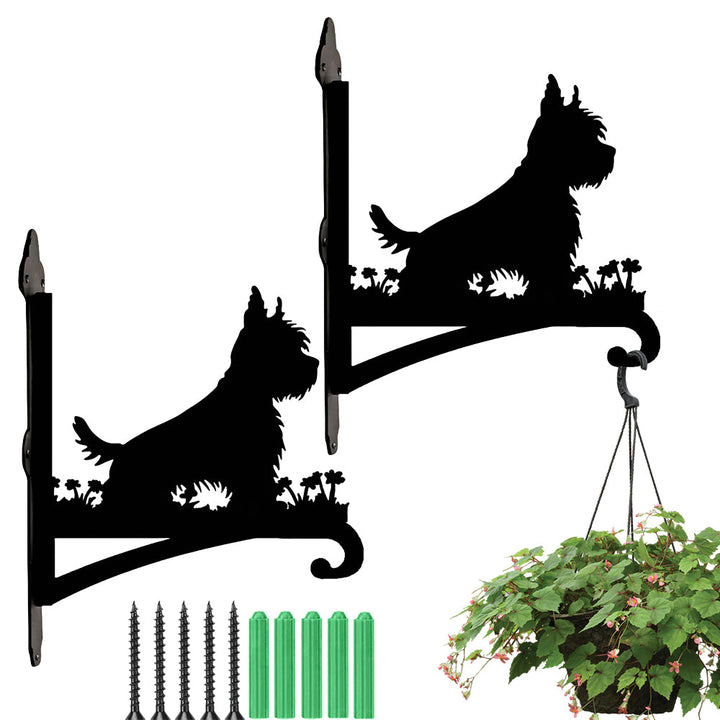 Terrier Escocês  - Suporte de Planta em Metal
