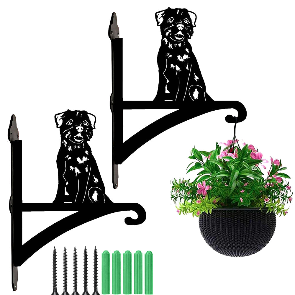 Border Terrier - Suporte de Planta em Metal