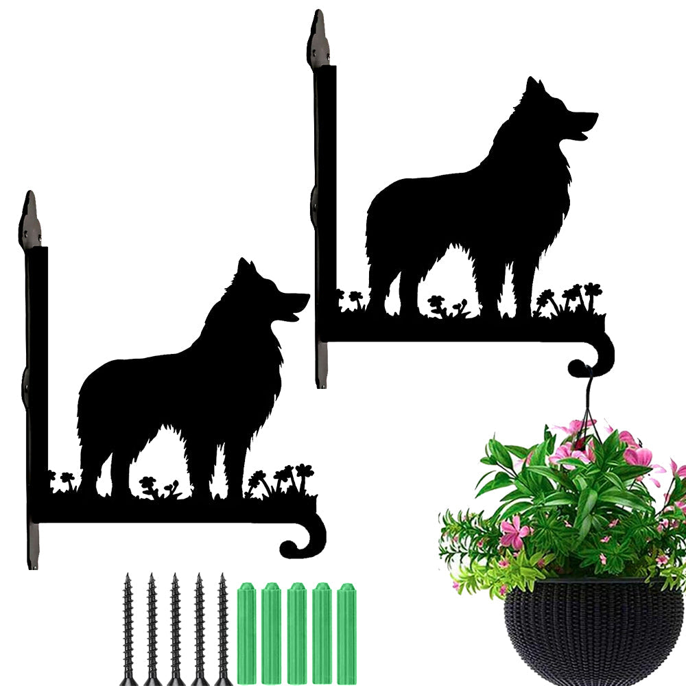 Border Collie III  - Suporte de Planta em Metal