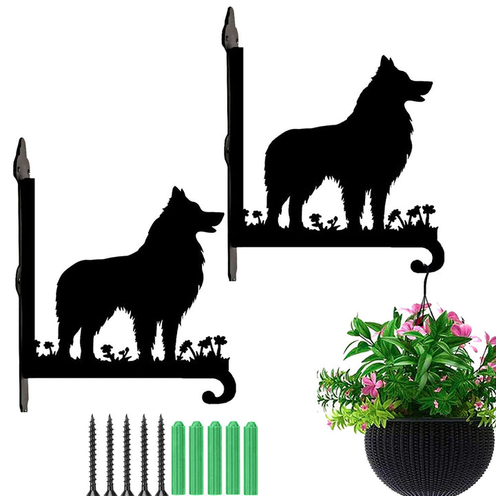 Border Collie III  - Suporte de Planta em Metal