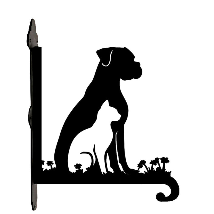 Cachorro e Gato - Suporte de Planta em Metal