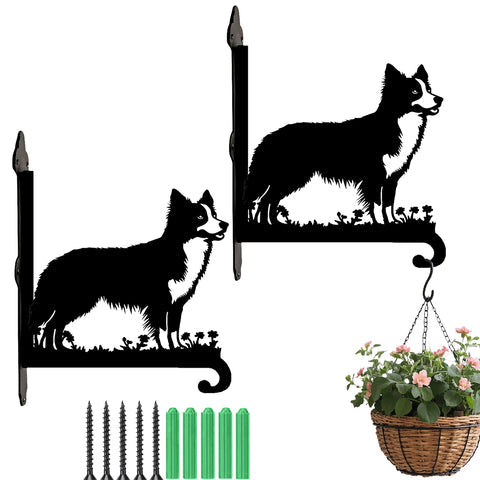 Border Collie II - Suporte de Planta em Metal
