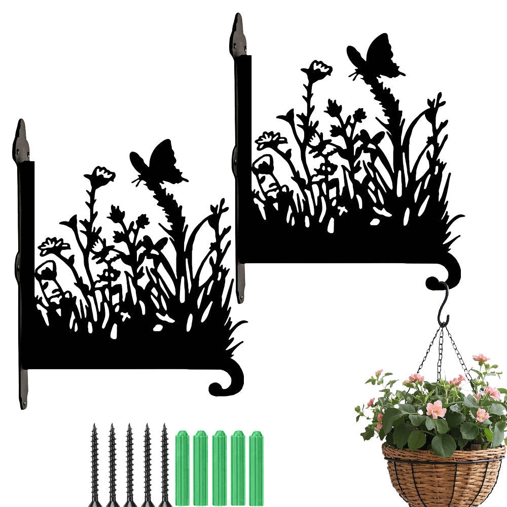 Borboleta no Jardim - Suporte de Planta em Metal