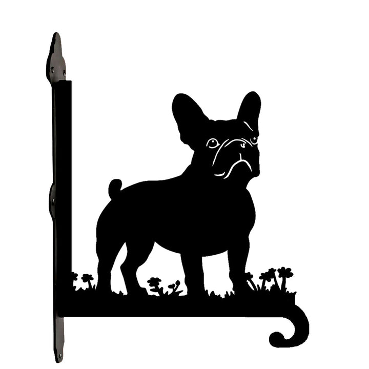 Bulldog Francês - Suporte de Planta em Metal